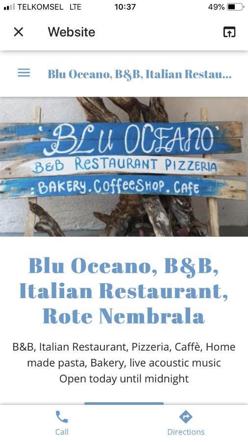 Blu Oceano B&B, Italian Restaurant Nembrala Εξωτερικό φωτογραφία